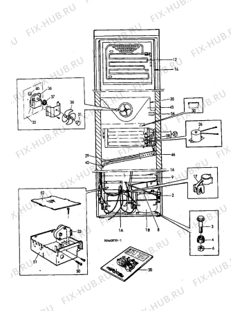 Взрыв-схема холодильника Electrolux ER3201B - Схема узла Refrigerator cooling system